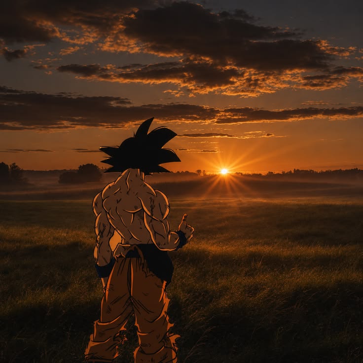 Training at sunset
